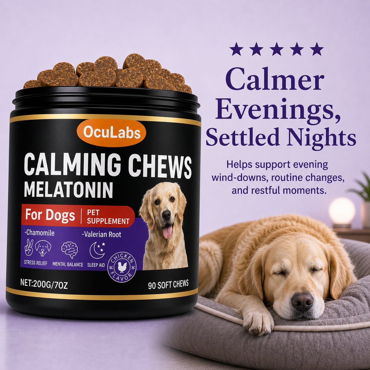 Calming + Anxiety Support Chews