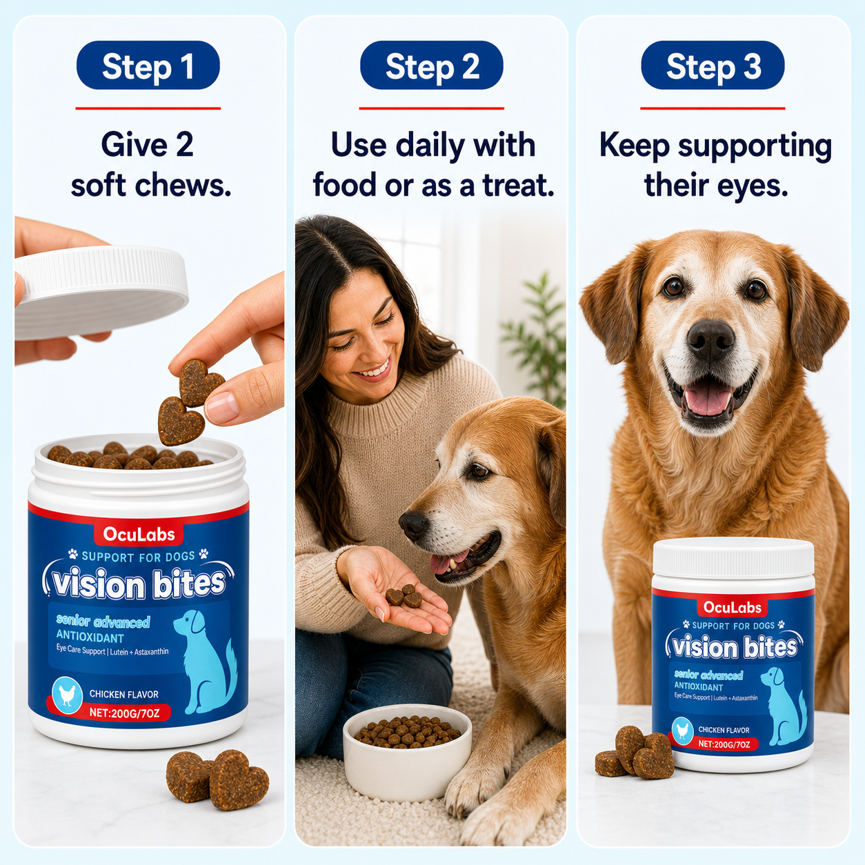 How to use OcuLabs Vision Bites in three simple steps