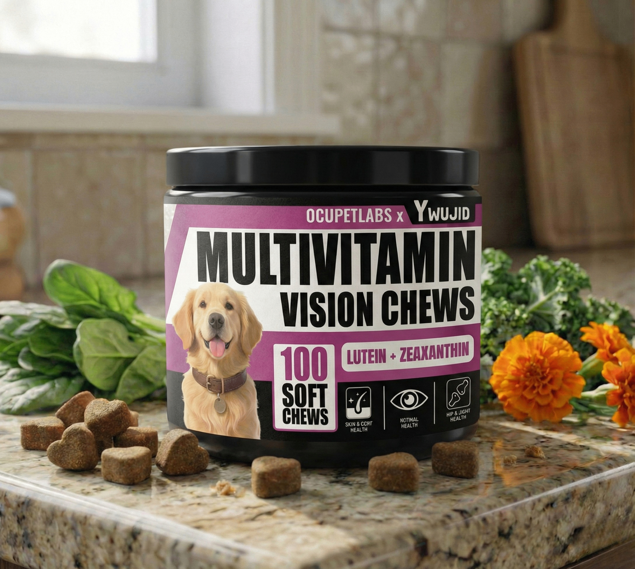 OcuLabs Vision Support Chews senior dog product graphic