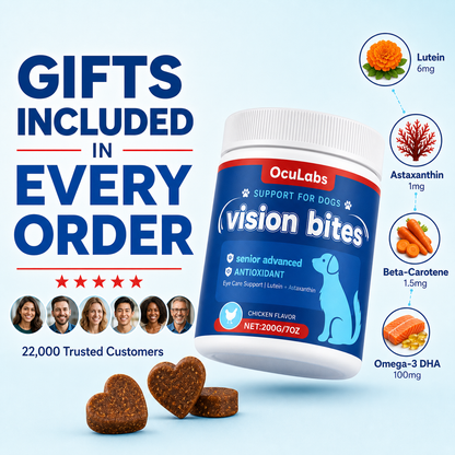 OcuLabs Vision Bites jar for senior dog eye support