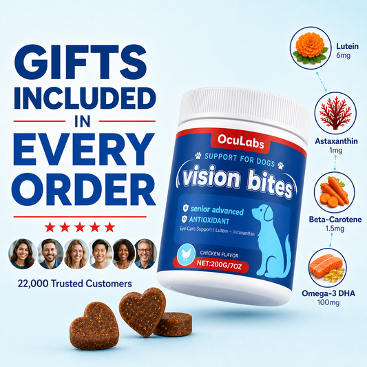 OcuLabs Vision Bites jar for senior dog eye support